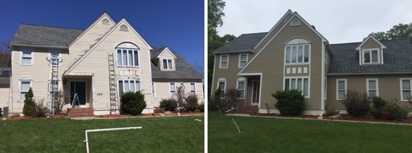 Before and After Exterior Painting in Framingham, MA (1)