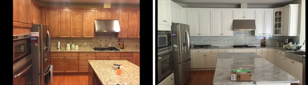 Before & After Cabinet Refinishing in Needham, MA by Torres Painting Inc (1)