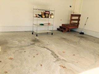 Before and After Garage Floor Epoxy in Westwood, MA