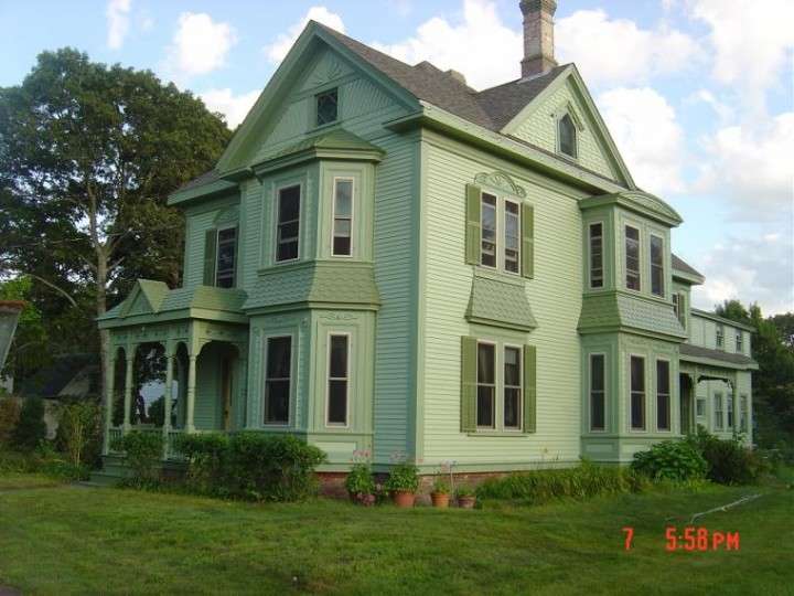 After exterior painting of old Victorian home in Cape Cod, MA  