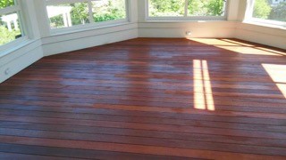 Before and After Floor Staining