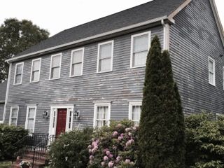 Before and After Exterior House Painting  in Westwood, MA